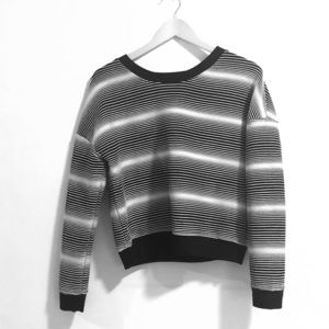 Black and white op art sweater minkpink
